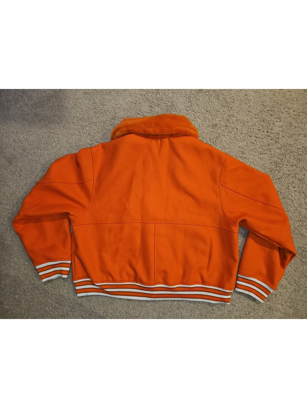 NEW Nike Naomi Osaka Full Zip Varsity Wool Jacket Orange Size Medium HV2058-893 - Picture 9 of 9